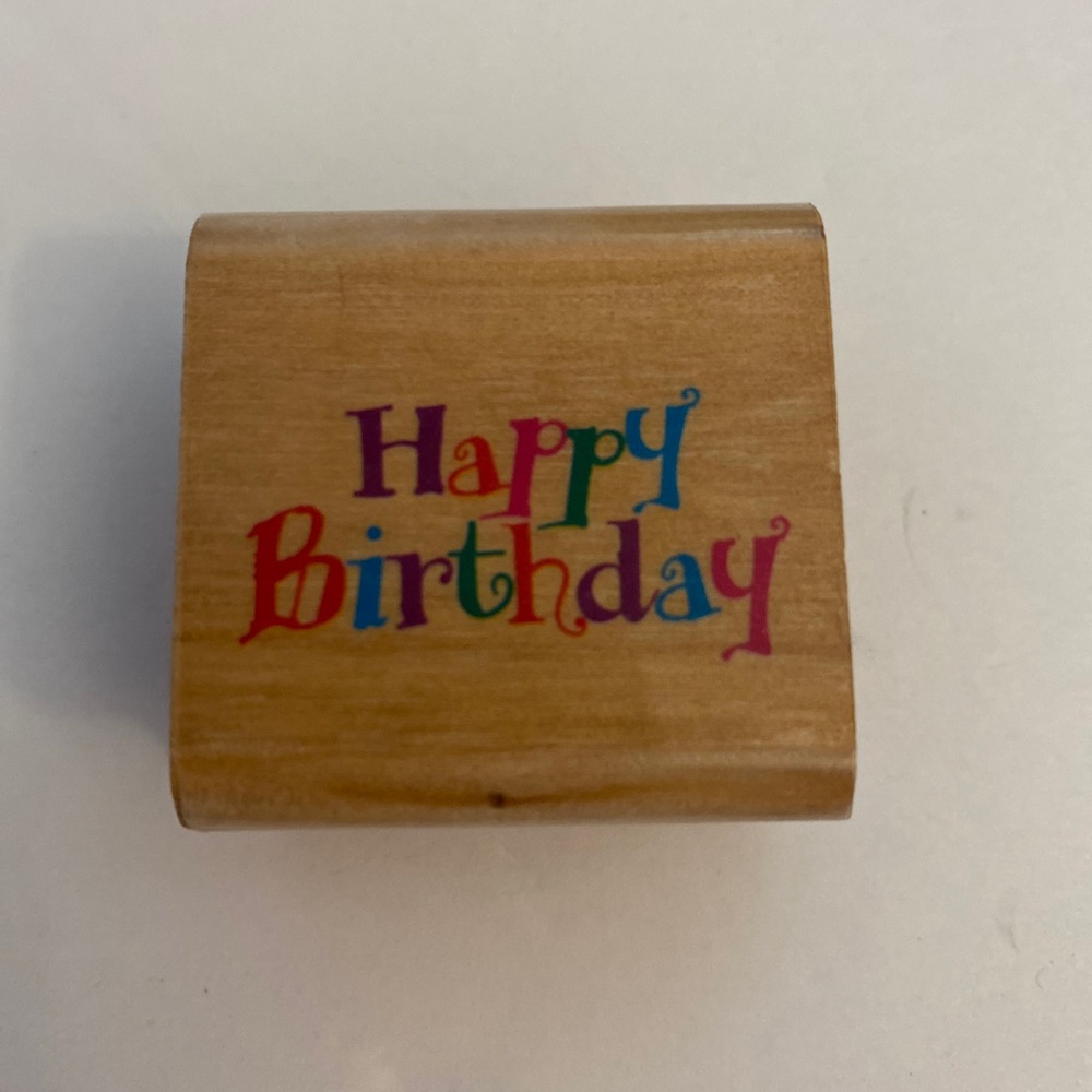Stamp Craft 440D382A Happy Birthday Rubber Stamp